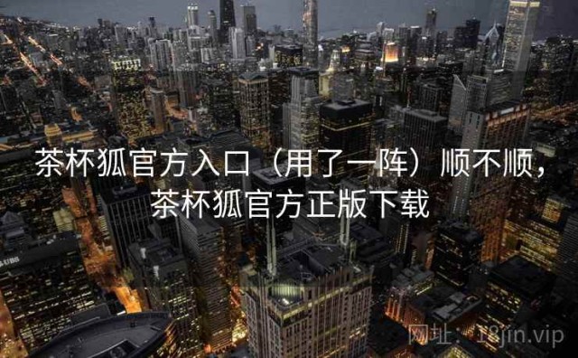 茶杯狐官方入口（用了一阵）顺不顺，茶杯狐官方正版下载