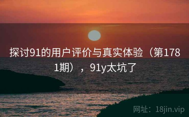 探讨91的用户评价与真实体验（第1781期），91y太坑了