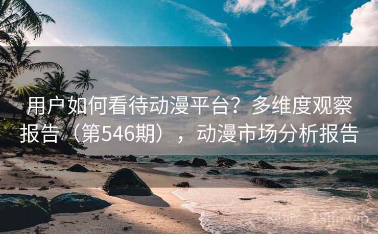 用户如何看待动漫平台？多维度观察报告（第546期），动漫市场分析报告
