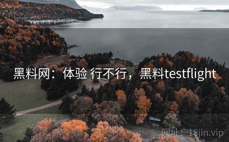 黑料网：体验 行不行，黑料testflight