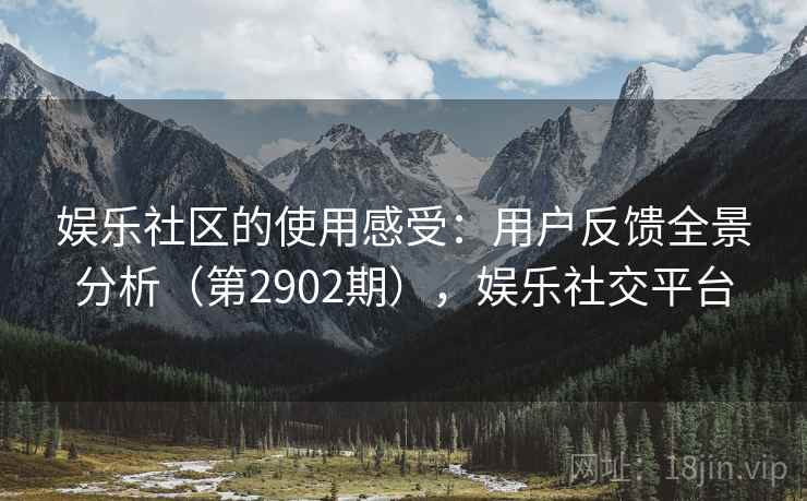 娱乐社区的使用感受：用户反馈全景分析（第2902期），娱乐社交平台