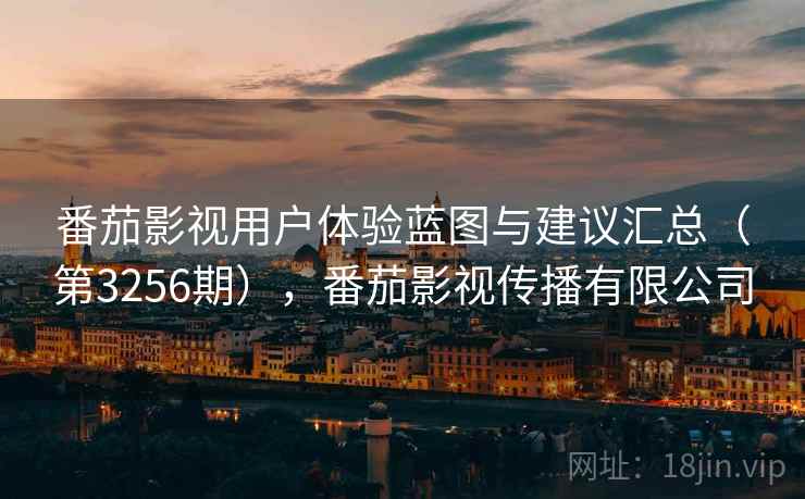 番茄影视用户体验蓝图与建议汇总（第3256期），番茄影视传播有限公司