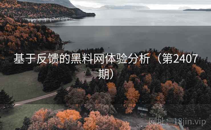 基于反馈的黑料网体验分析(第2407期) 基于反馈的黑料网体验分析(第2407期)